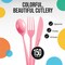 Exquisite Polished Plastic Silverware – 150 Pcs Heavy Duty Cutlery Set – 50 Each of Forks, Knives & Spoons – Disposable Utensil Set for Parties, Events & Catering – Flatware Set by Party Solids